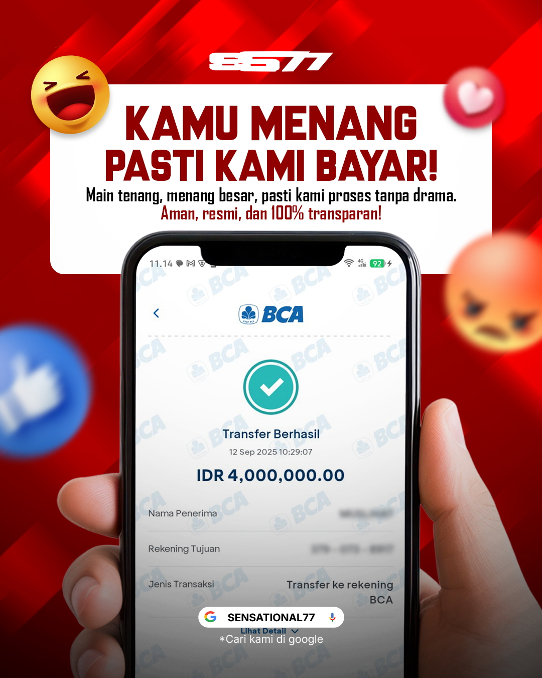 SENSATIONAL77 JACKPOT SLOT - VPLUS - CANDY CRAZE Rp 4.000.000.- LUNAS!