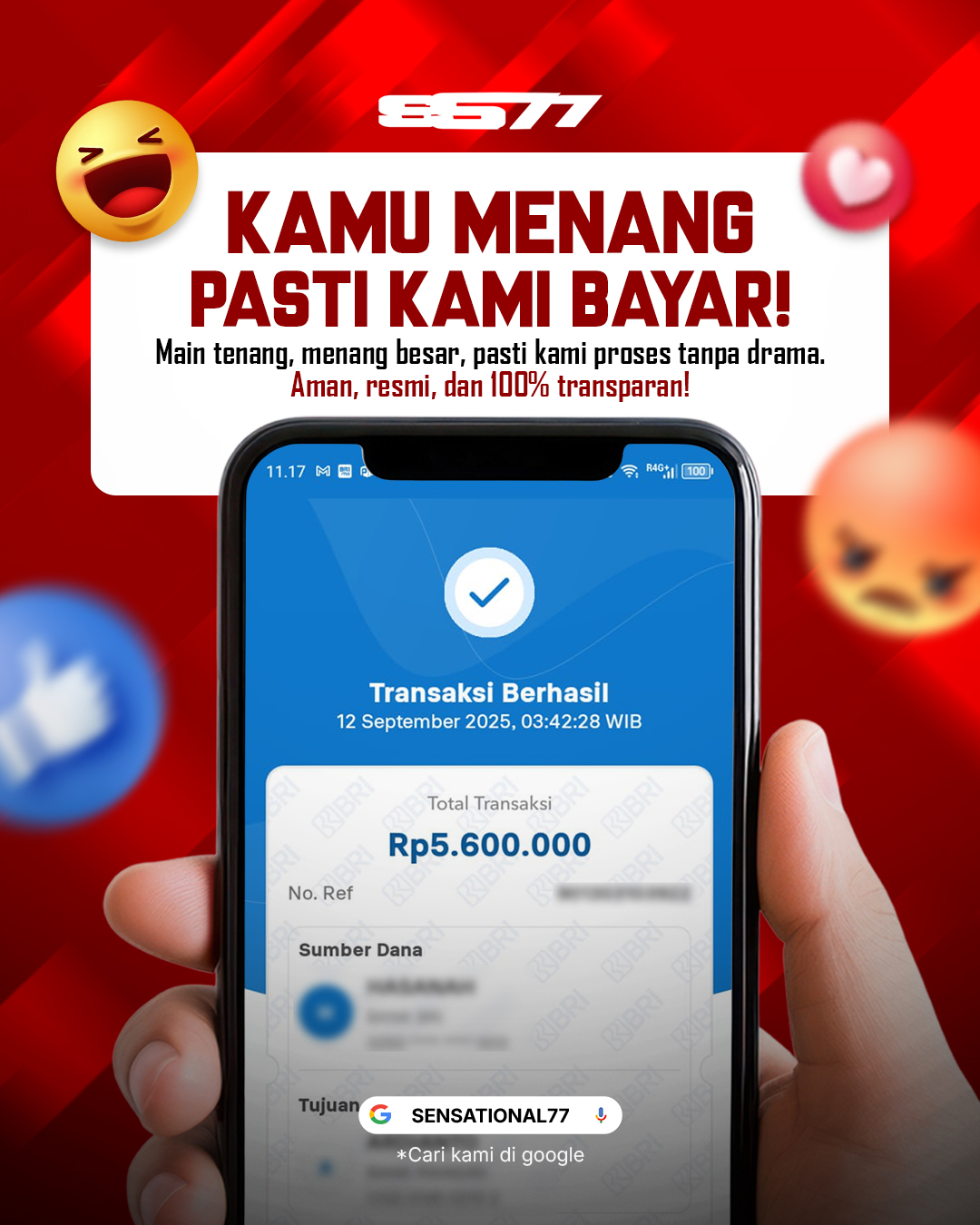 SENSATIONAL77 JACKPOT SLOT - VPLUS - GOLDEN DRAGON EGG Rp 5.600.000.- LUNAS!